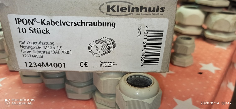 Kabelverschraubung M40 x 1.5 Kleinhuis IPON-1234M4001 